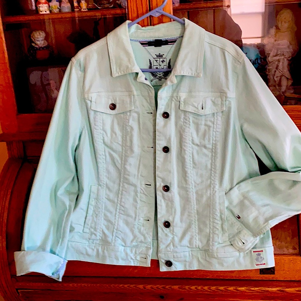 XL Tommy Hilfiger light turquoise jacket